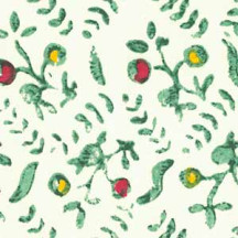 Red and Yellow Stamped Flowers Italian Print Paper ~ Rossi Italy